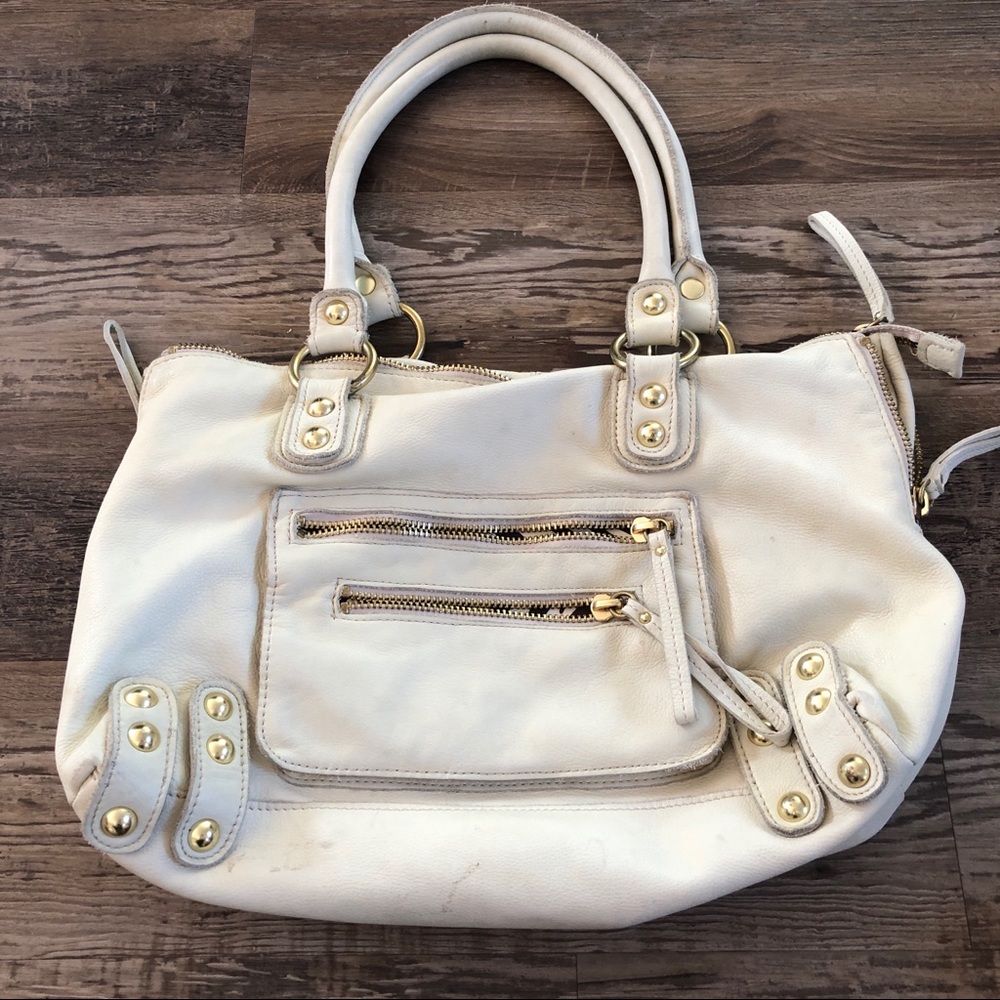 Linea Pelle cream designer soft leather bag